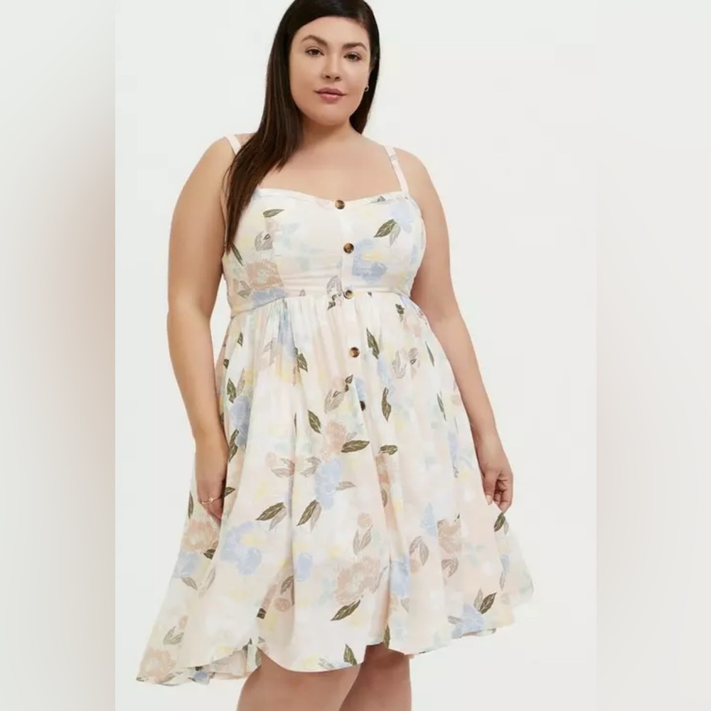 Torrid Pastel Floral Midi Dress